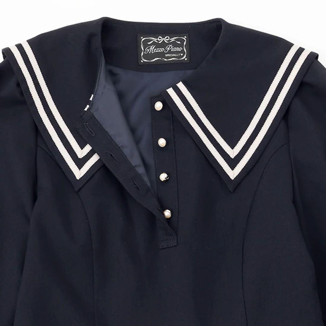 メゾピアノジュニア(mezzo piano junior)セーラーワンピース