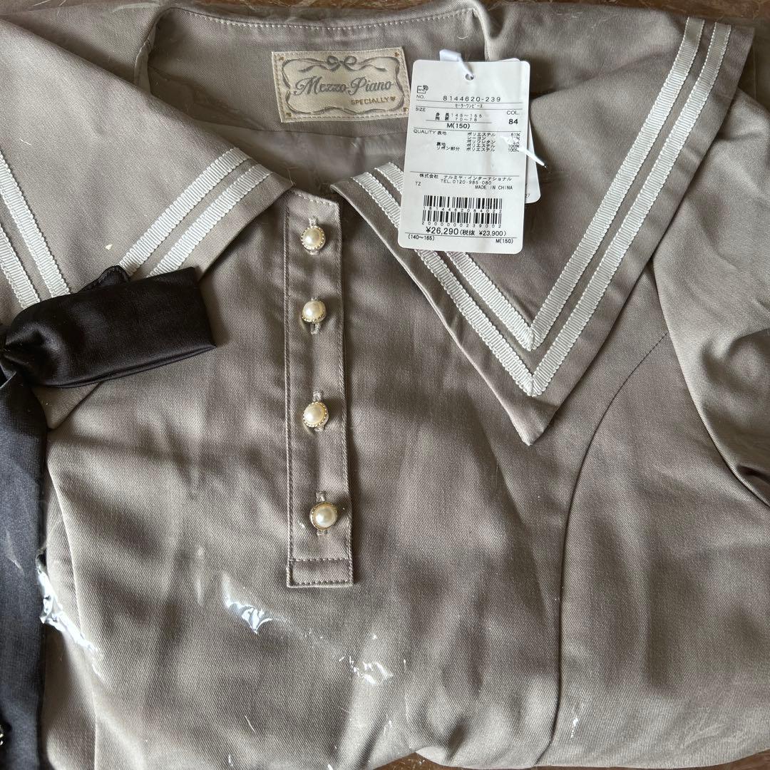 メゾピアノジュニア(mezzo piano junior)セーラーワンピース