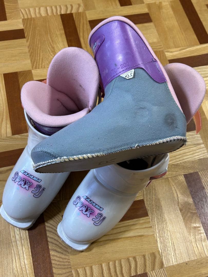 KAZAMA 子供用スキーセット　96cm ブーツ2足付