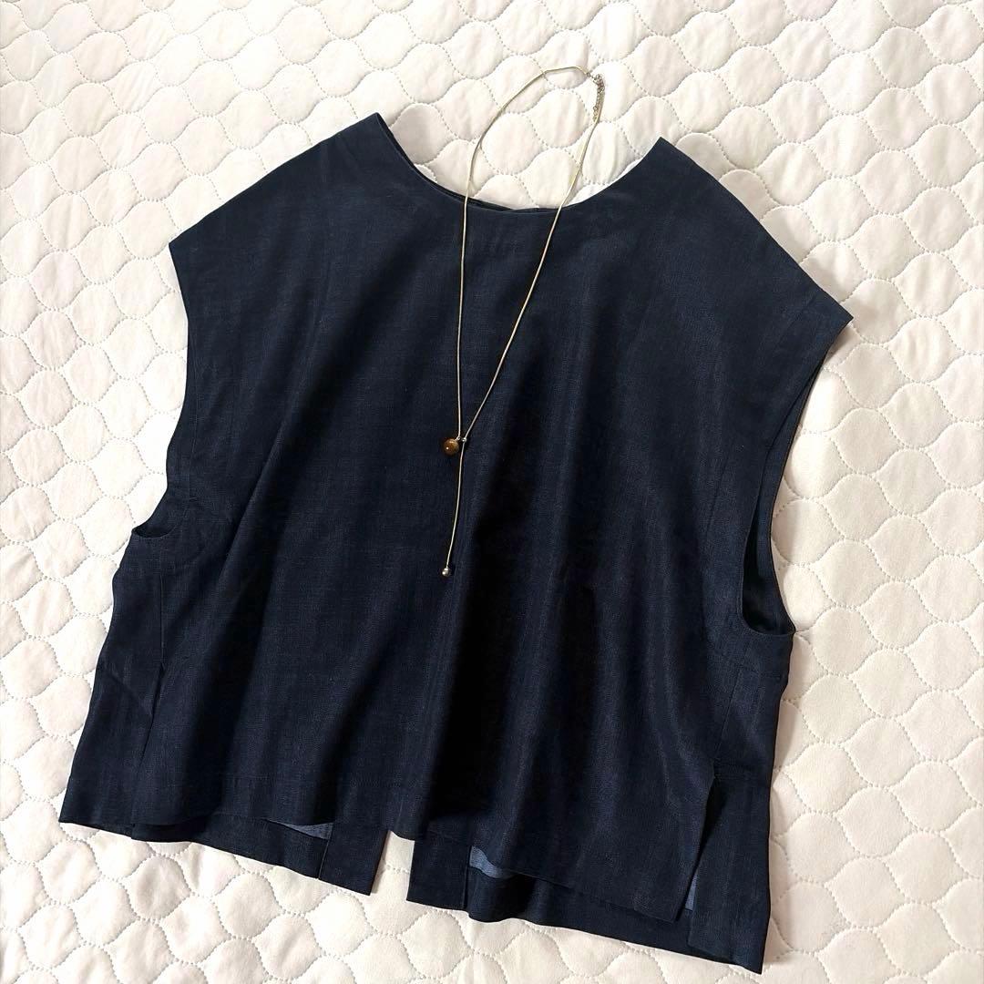 【極美品】BEARDSLEY ショートベスト　ジレ インディゴ　デニム素材
