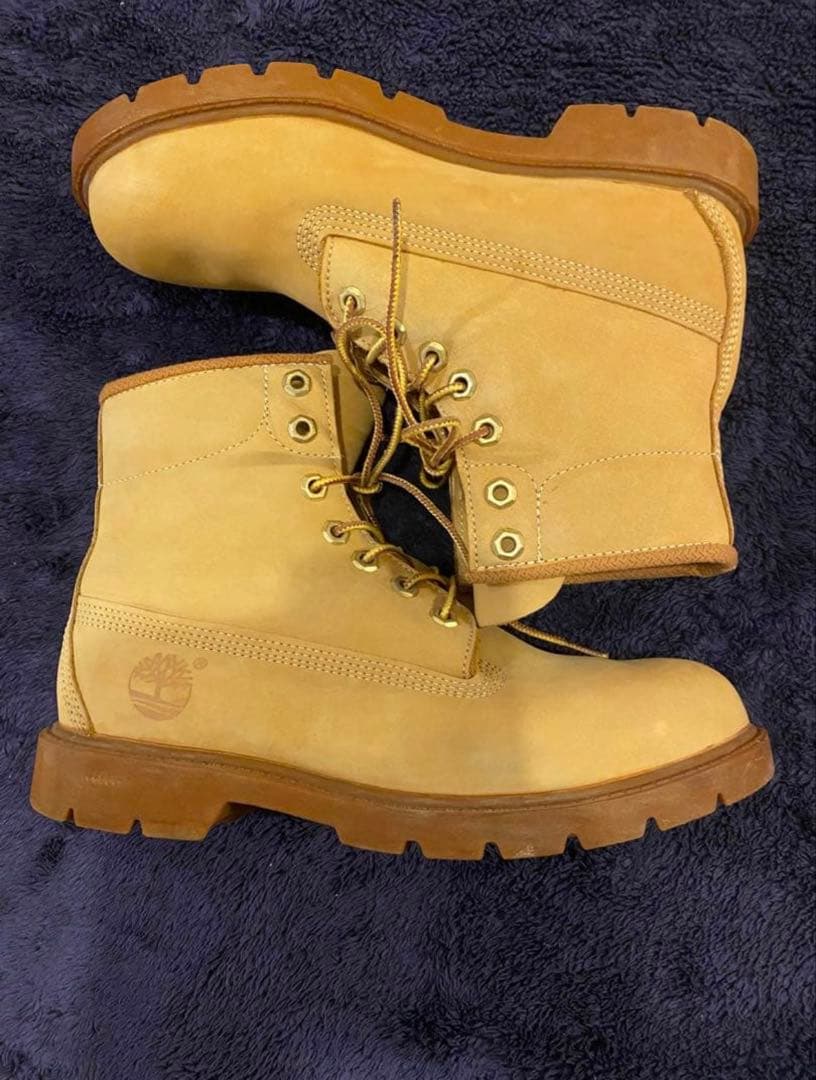 美品Timberland 10066 イエローブーツ7 25 ヌバックレザー