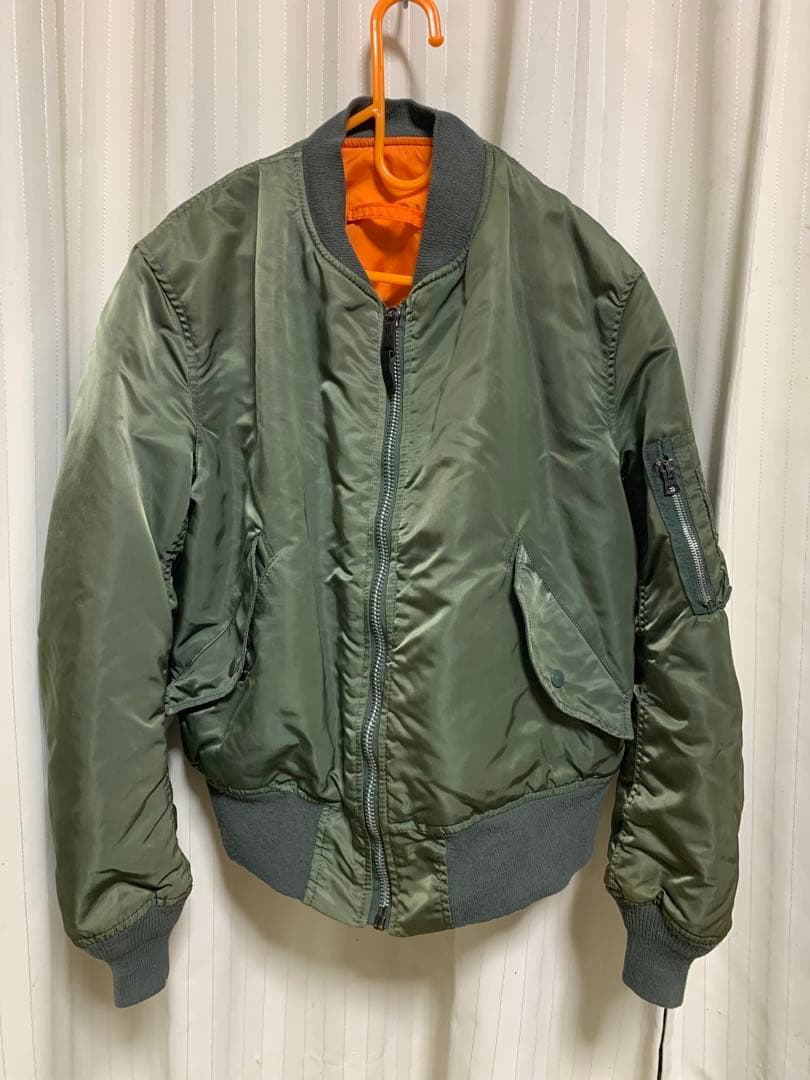 ALPHA. MA1. 90s. MADE. IN. USA カーキーMサイズ