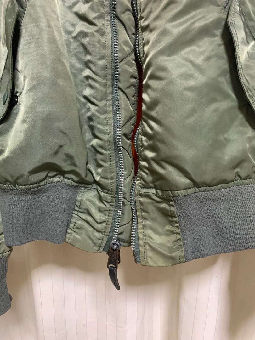 ALPHA. MA1. 90s. MADE. IN. USA カーキーMサイズ