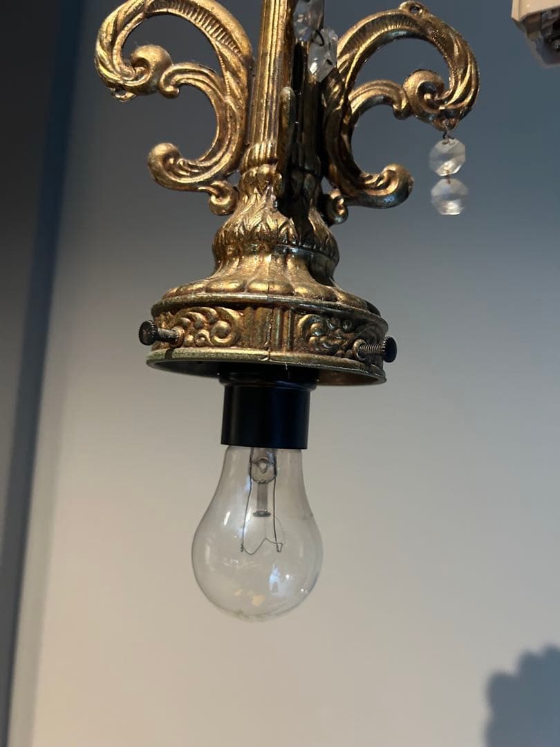 シャンデリアランプ オレンジ