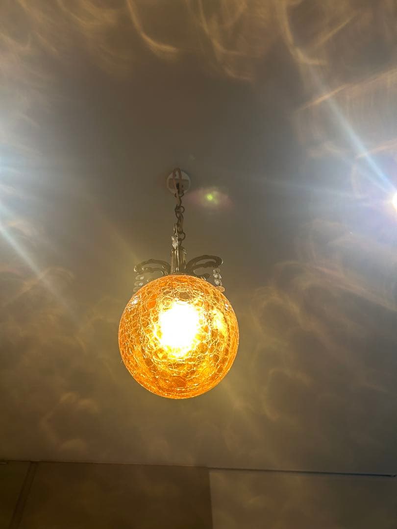 シャンデリアランプ オレンジ