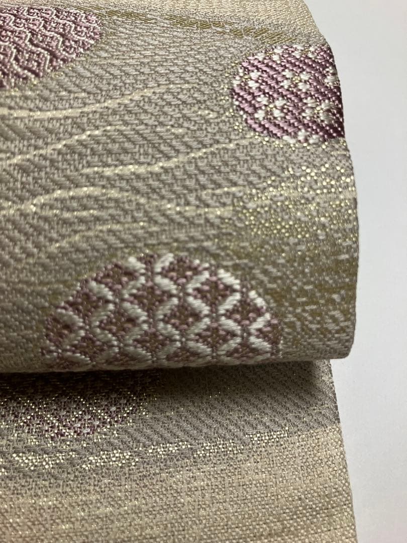 専用です　お仕立て上がり名古屋帯　新品未使用品　正絹　西陣織　No.340