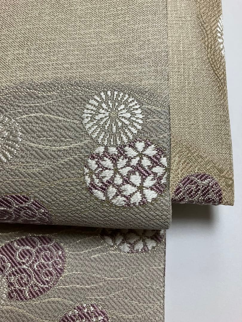 専用です　お仕立て上がり名古屋帯　新品未使用品　正絹　西陣織　No.340