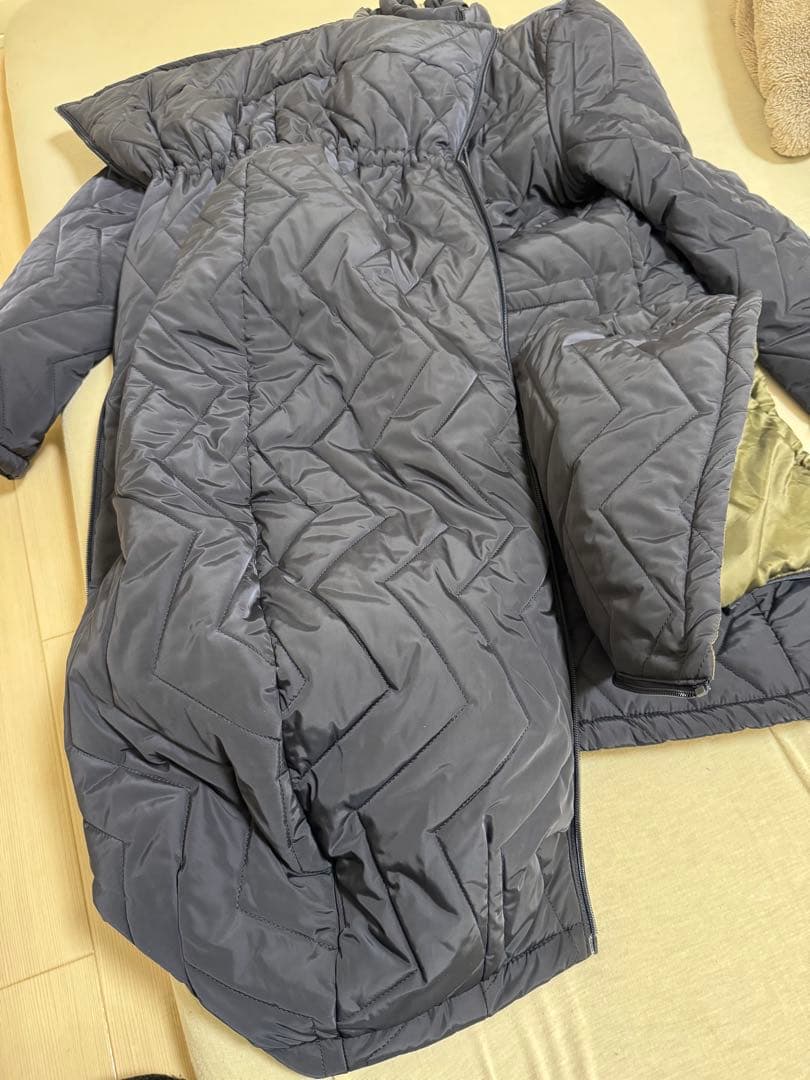 美品 Milk teaママコート ネイビー ダッカー フリーサイズ