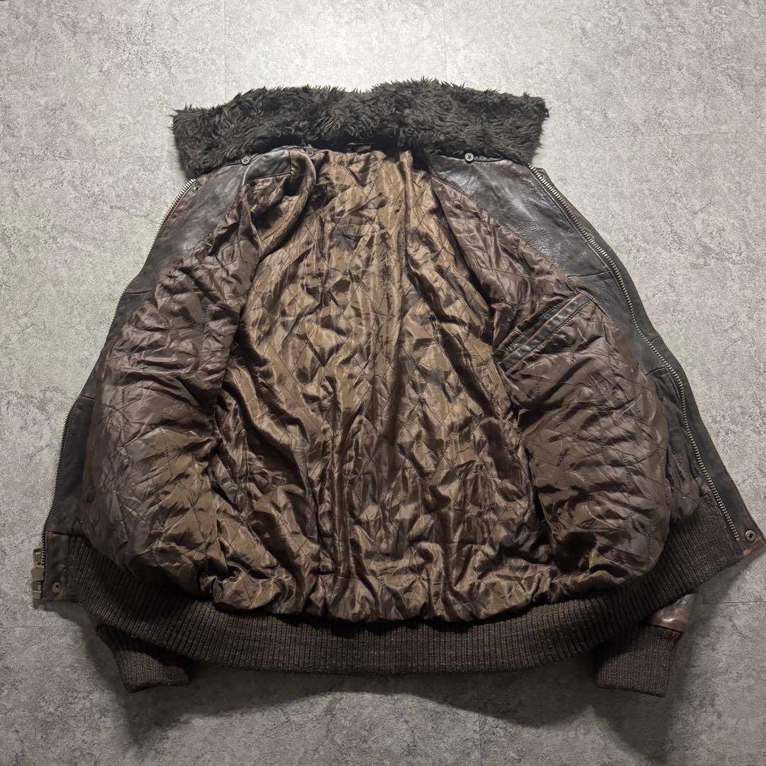 ジャケット・アウター 90s type G-1 A-2 fade leather flight jkt