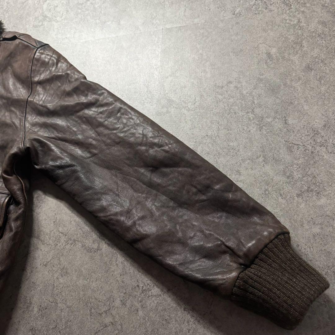 ジャケット・アウター 90s type G-1 A-2 fade leather flight jkt