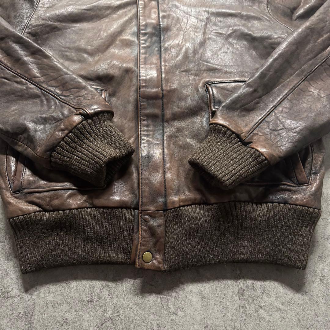 ジャケット・アウター 90s type G-1 A-2 fade leather flight jkt
