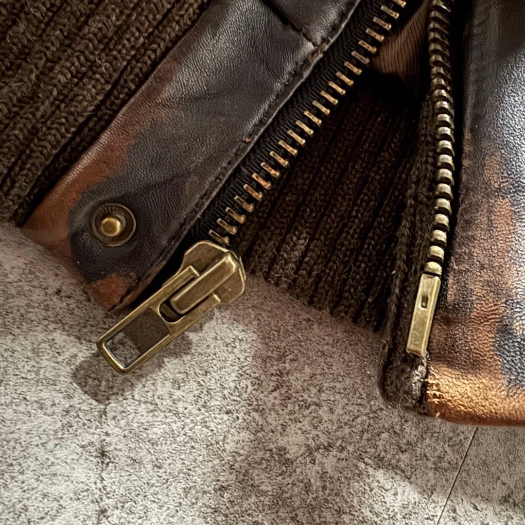 ジャケット・アウター 90s type G-1 A-2 fade leather flight jkt