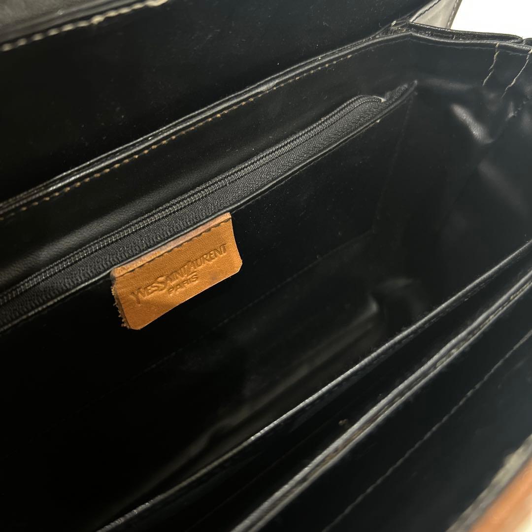 イヴサンローラン 本革 2wayショルダーバッグ　ブラック　匿名