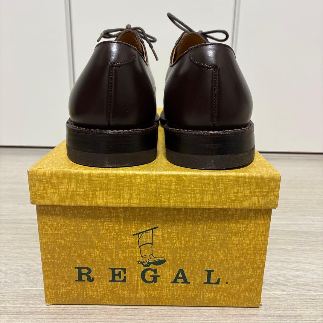 【新品未使用】REGAL リーガル 外羽根 Uチップ ダークブラウン25cmEE