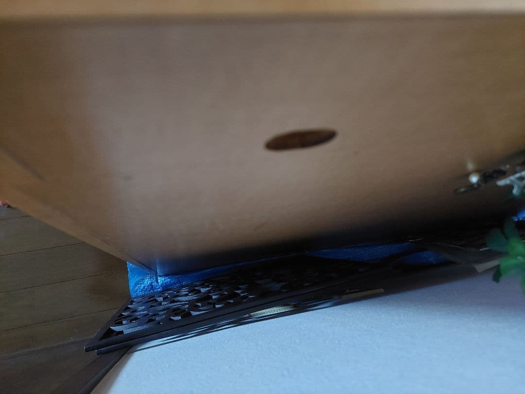 木製キッチンカウンター 3段引き出し付き