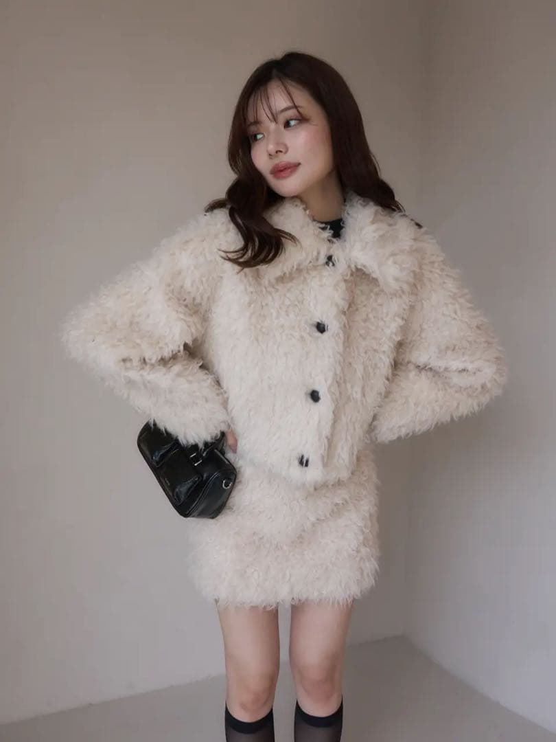 【新品】EIMY ISTOIRE、ECOPEL FAUX FUR JACKET
