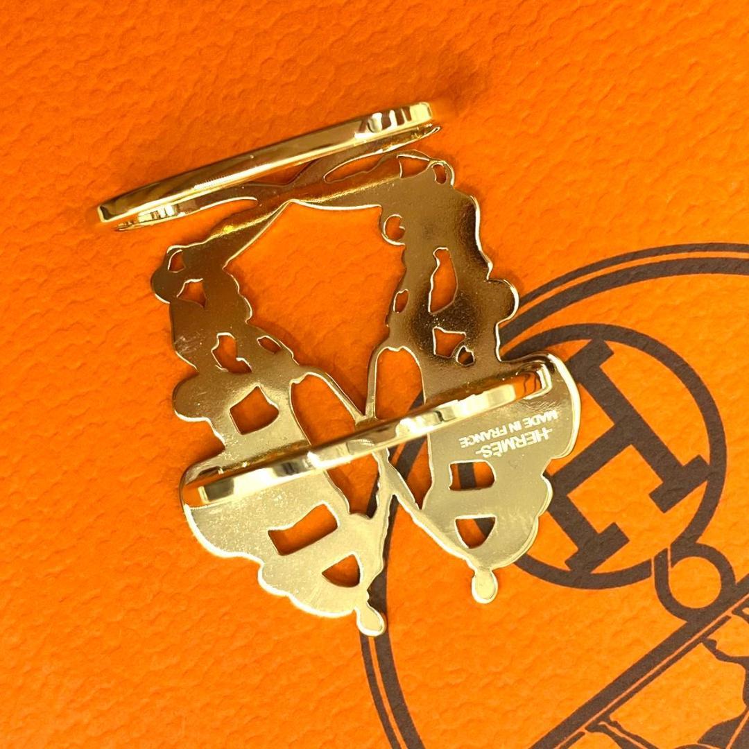 エルメス◎HERMES スカーフリング 70用 ブリッド ドゥ ガラ ゴールド