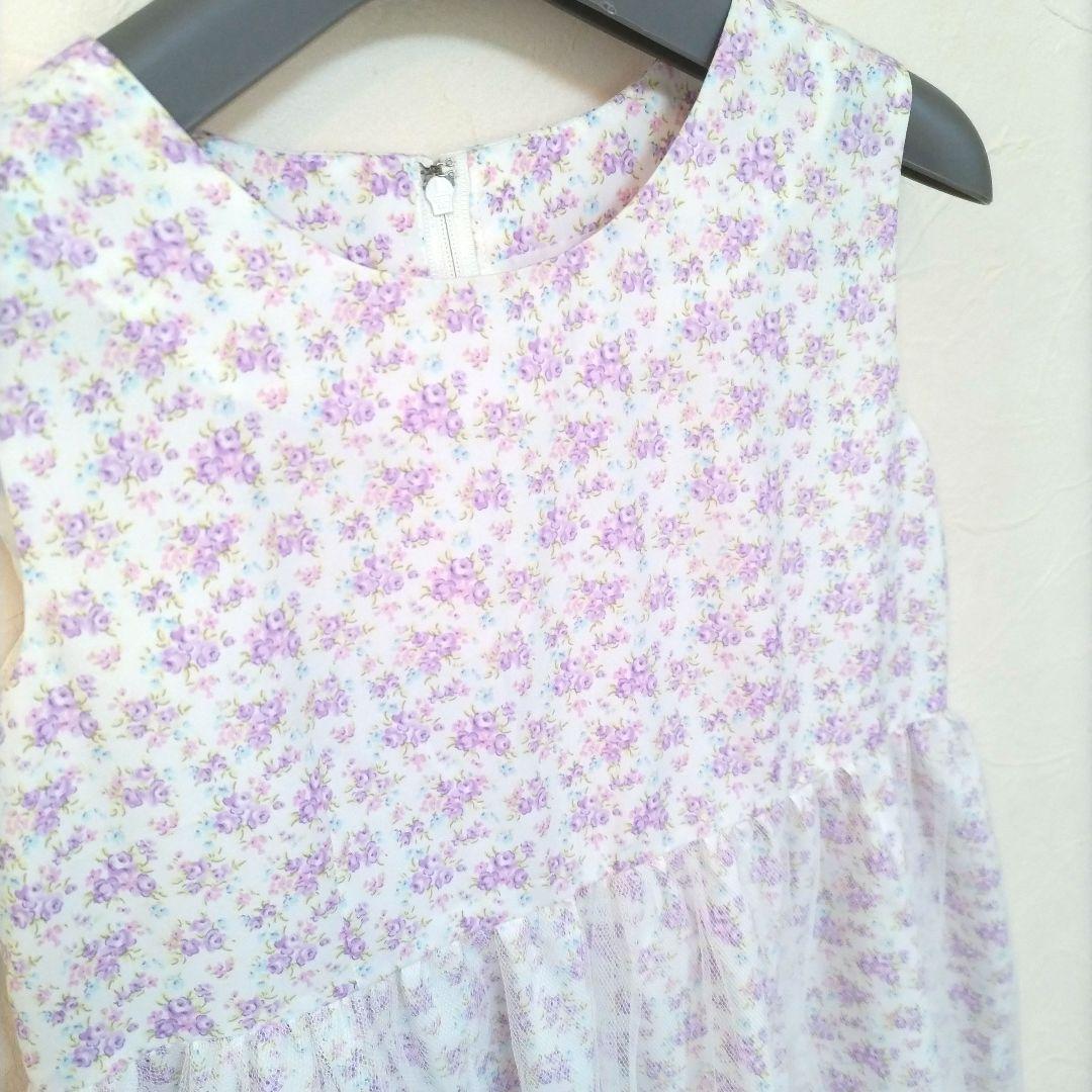 【120】sakura サクラ フォーマル アンサンブル 花柄 パープル ピンク