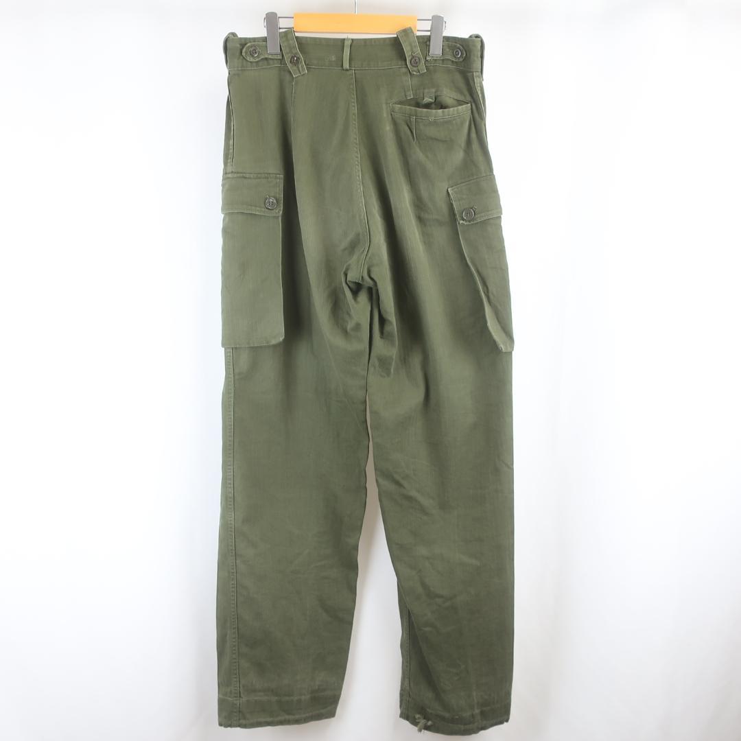 VINTAGE オランダ軍 ミリタリー ヘリンボーン カーゴ パンツ 古着