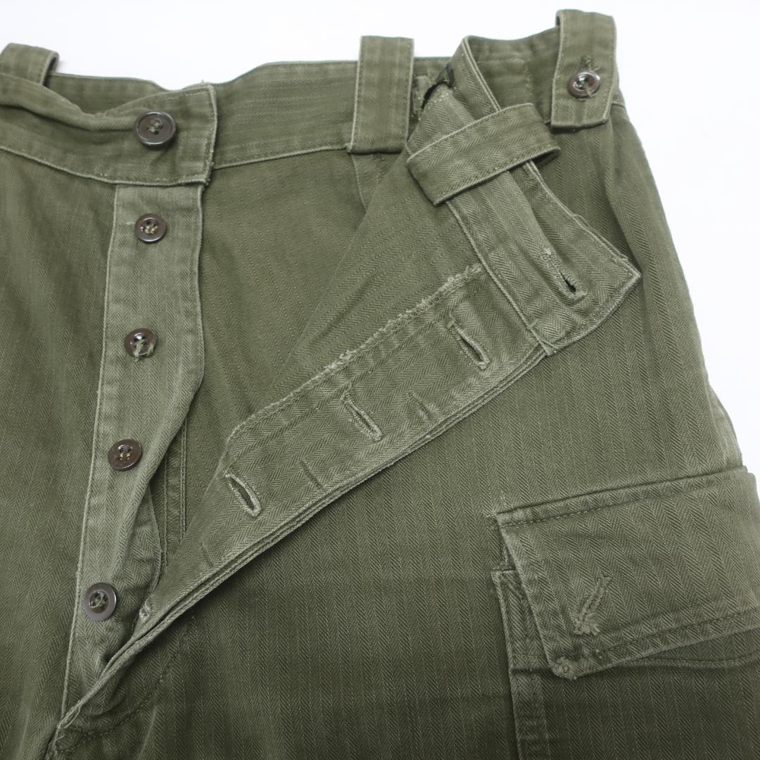 VINTAGE オランダ軍 ミリタリー ヘリンボーン カーゴ パンツ 古着