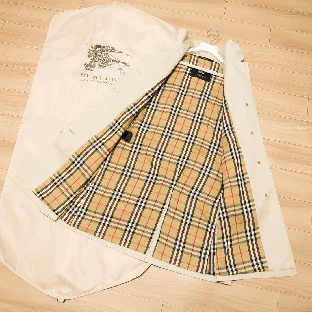 極美品 英国製 BURBERRY LONDON ステンカラーコート バーバリー