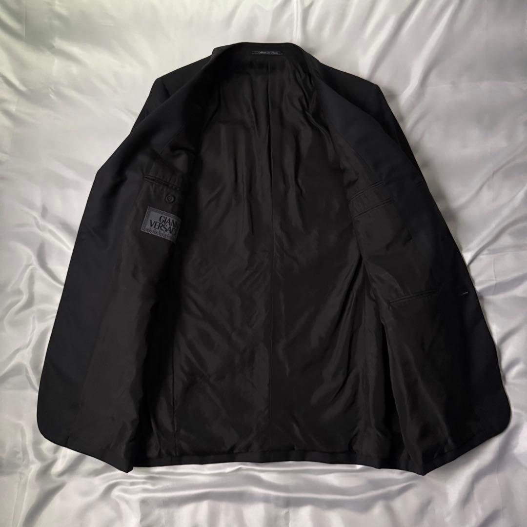 90s 00s GIANNI VERSACE ブラック ウール セットアップ