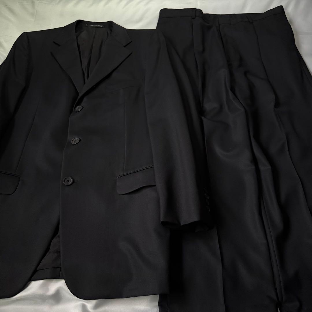 90s 00s GIANNI VERSACE ブラック ウール セットアップ