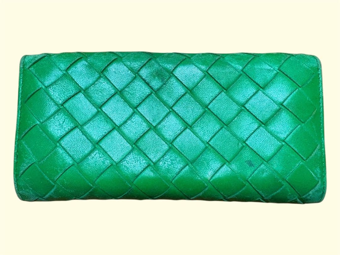 ボッテガ ヴェネタ 長財布 ラウンドファスナー グリーン