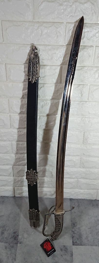 稀少 DENIX ブラック・バート 海賊サーベル 95cm シルバー 模造刀