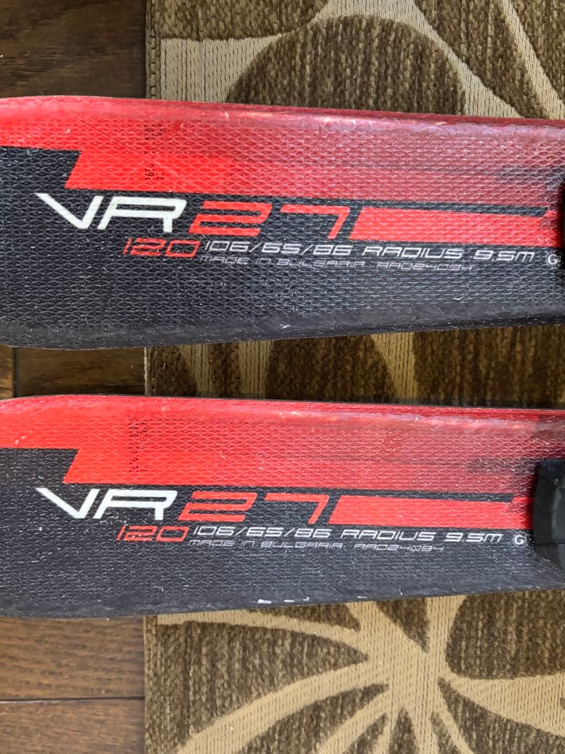 ジュニアスキー120cm/ストック96cm(ワックス済み）