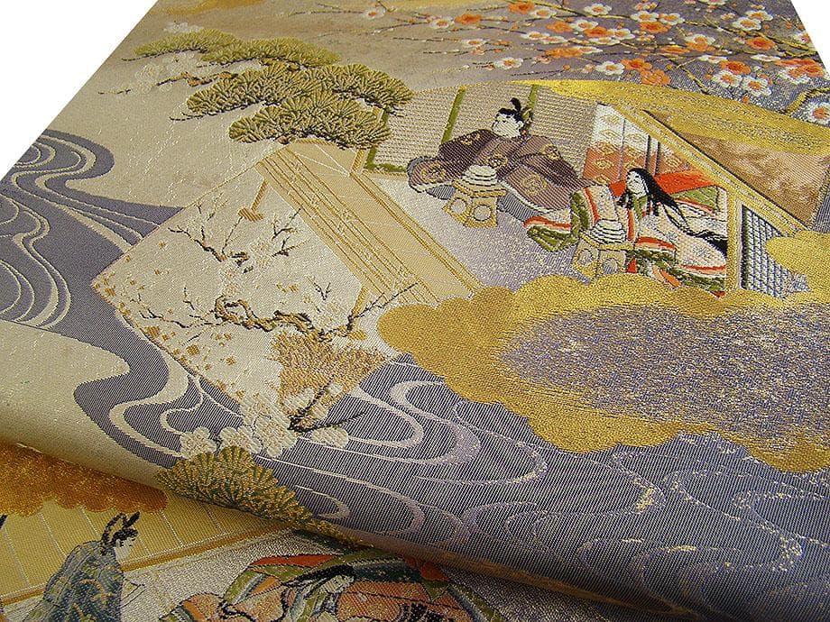 極上縮緬地 附下げ・訪問着＆袋帯・帯〆・帯揚げセット（正絹）未使用 HH2265