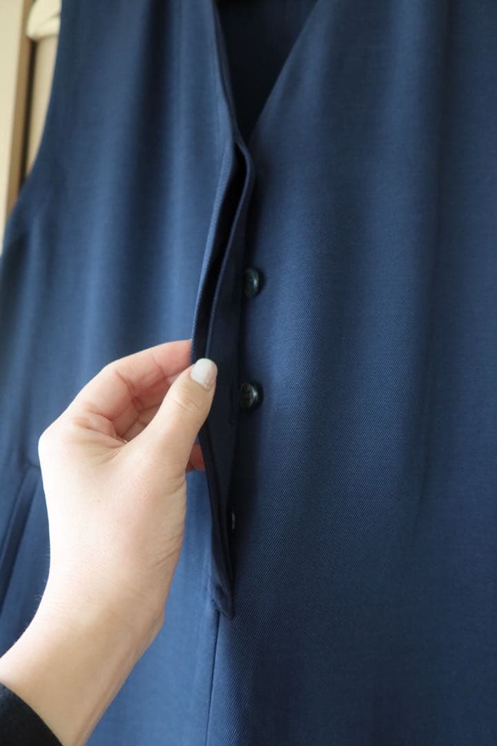 IENA ネイビー ノースリーブジャンプスーツ　36