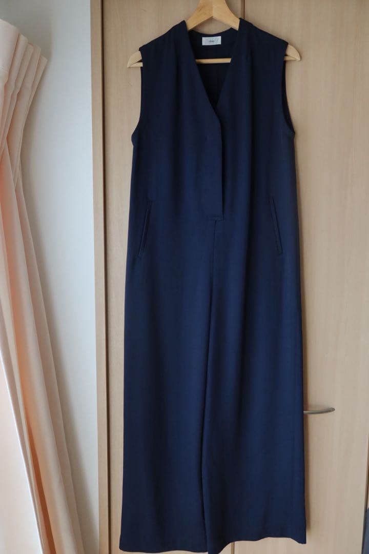 IENA ネイビー ノースリーブジャンプスーツ　36
