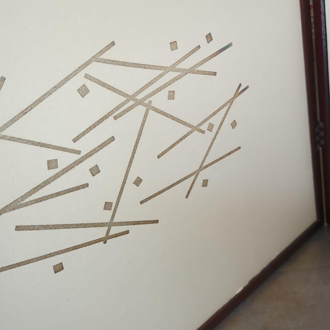 風炉先屏風　銀切箔　白地　屏風　両目開き　茶道具　屏風　紙箱