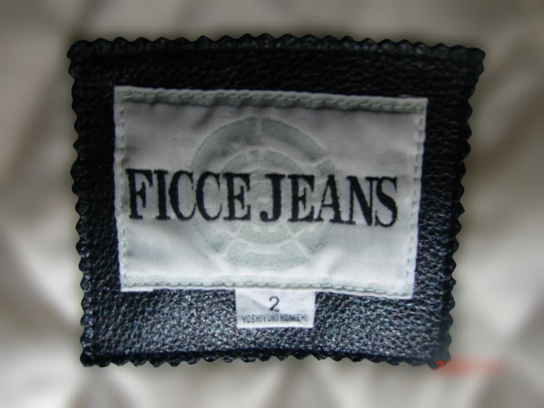 Ficce Jeans スタジャン アイボリー・ブラック