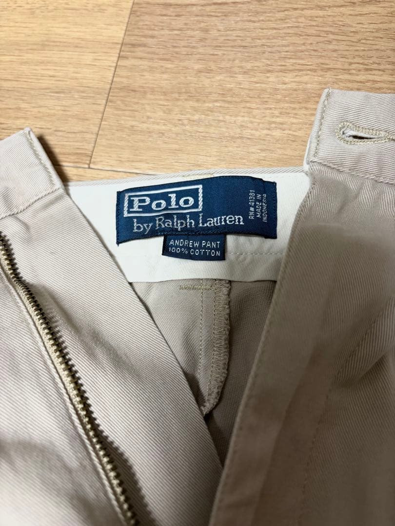 90s ポロ ラルフローレン ポロチノ 34 Andrew アンドリューパンツ