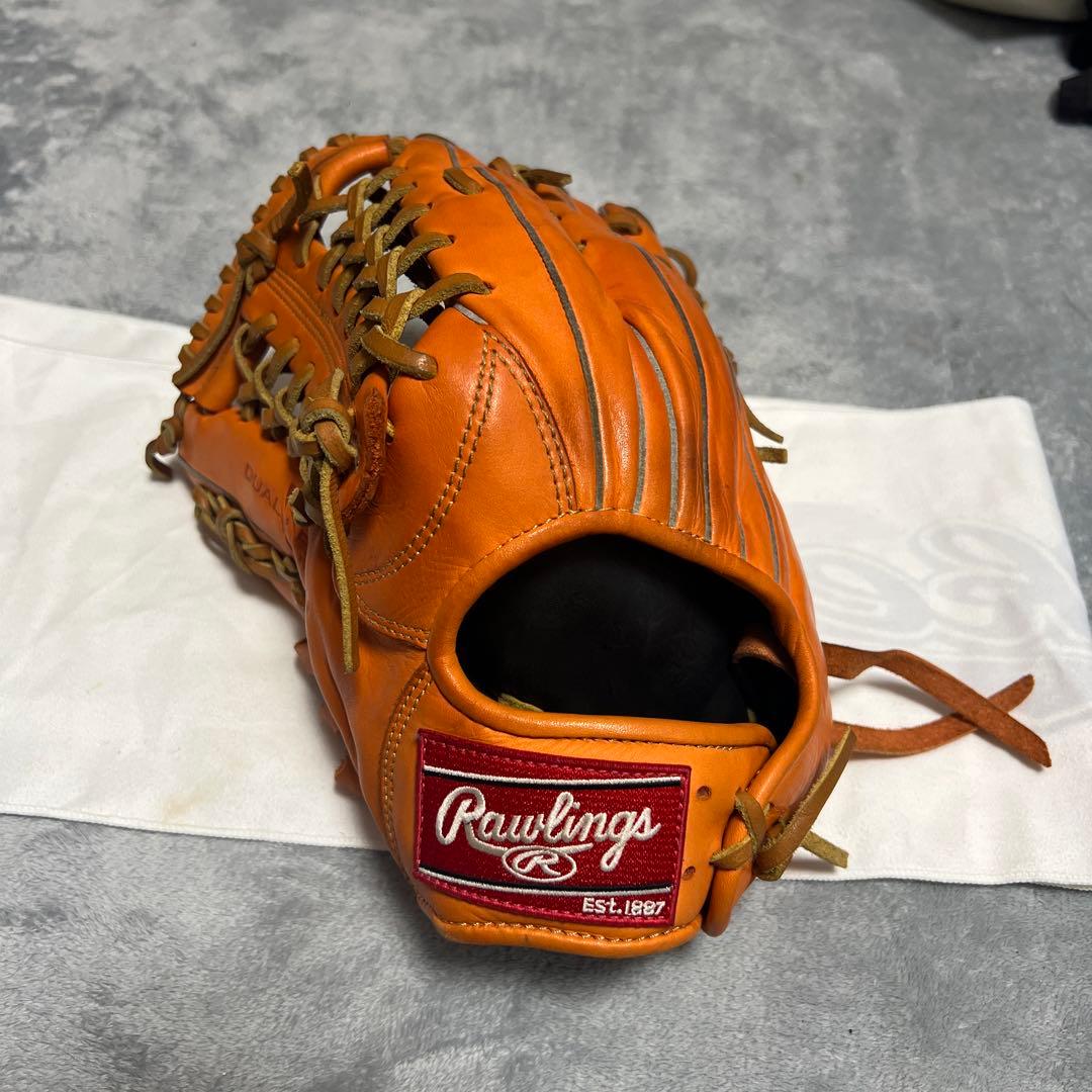 ローリングス　軟式グローブ外野手用　オレンジ