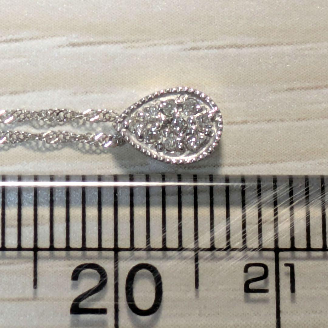 る*い様 K10 WG 0.04ct ダイヤモンド ネックレス