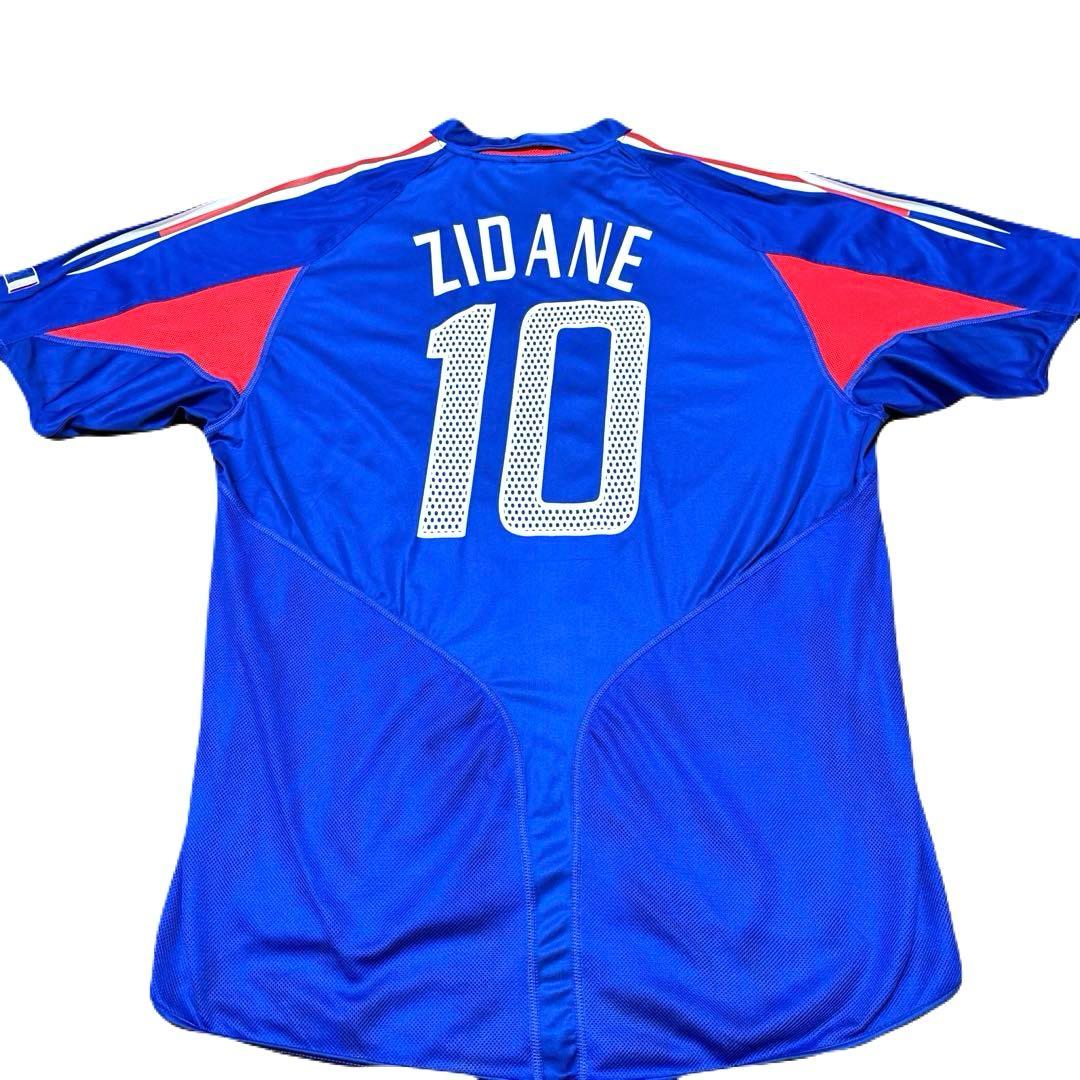 【美品】フランス代表 2004 ホーム ユニフォーム ジダン アディダス #10