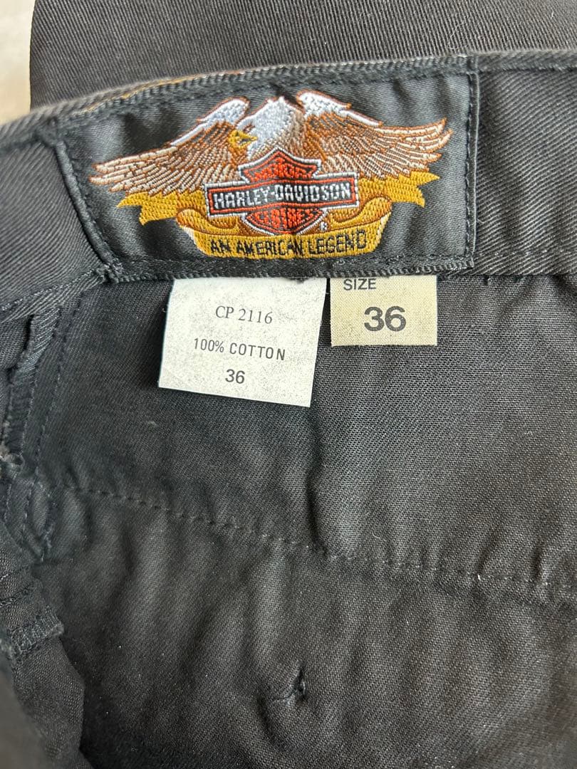 ハーレーダビッドソン 90s 未使用 デッドストック 2タック ワイドパンツ