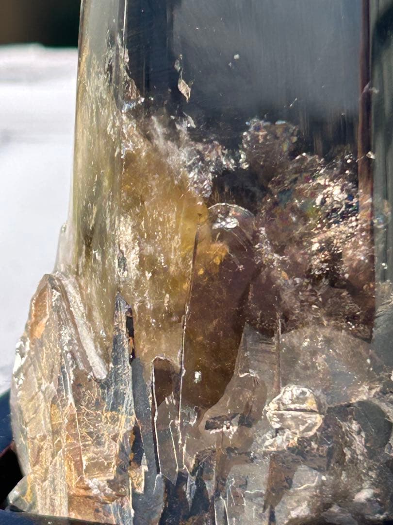 ⭐️モリオンポイント♡BIGサイズ　木の専用台座セット　魔除け　邪鬼　浄化　⭐️