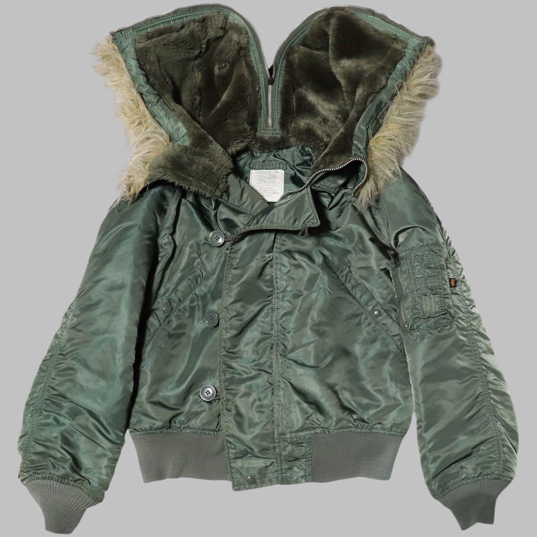 90s★USA製★ALPHA★N-2B フライトジャケット★M★短丈★Y2K