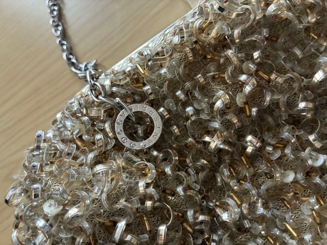 アンテプリマ　ワイヤーバッグ　がま口 ゴールド