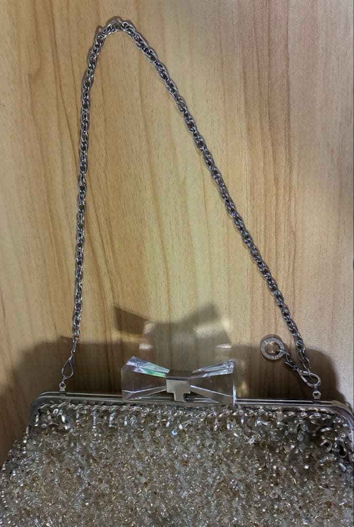 アンテプリマ　ワイヤーバッグ　がま口 ゴールド