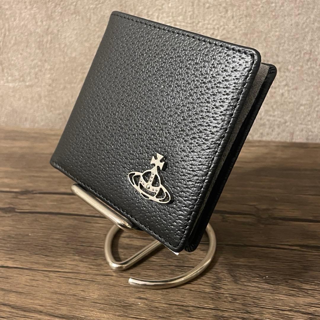 【新品未使用】Vivienne Westwood 二つ折り財布 ブラック 大人気