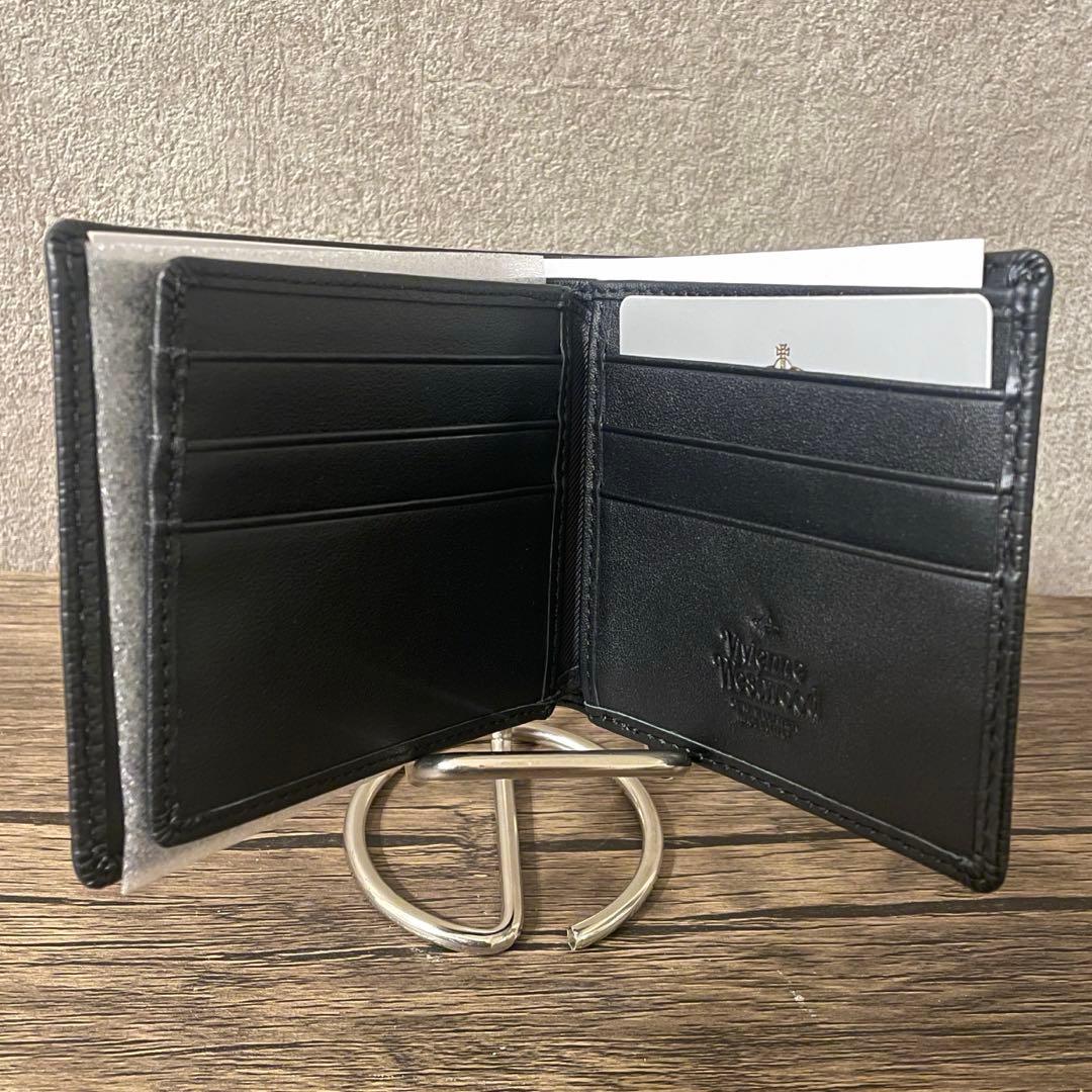 【新品未使用】Vivienne Westwood 二つ折り財布 ブラック 大人気