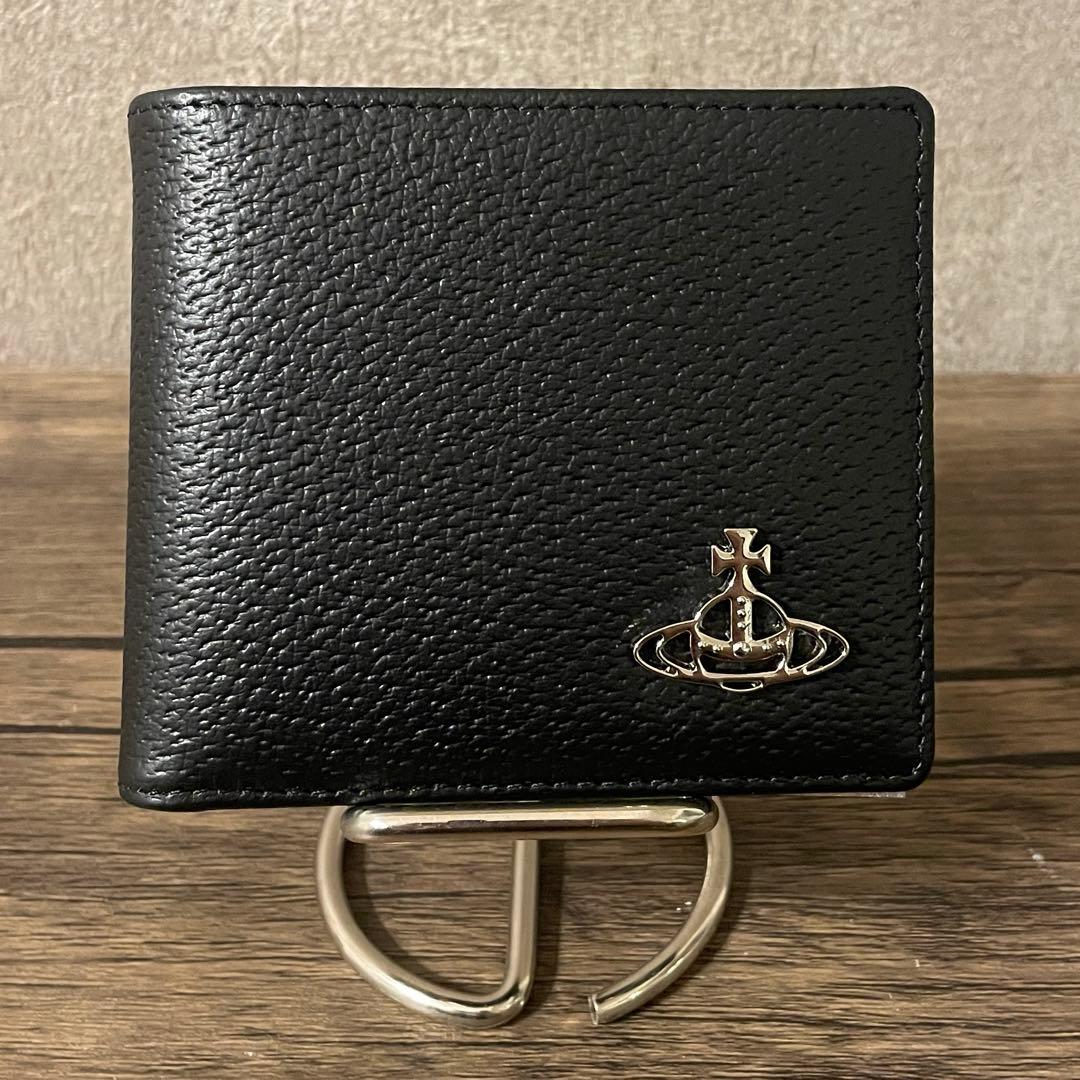 【新品未使用】Vivienne Westwood 二つ折り財布 ブラック 大人気