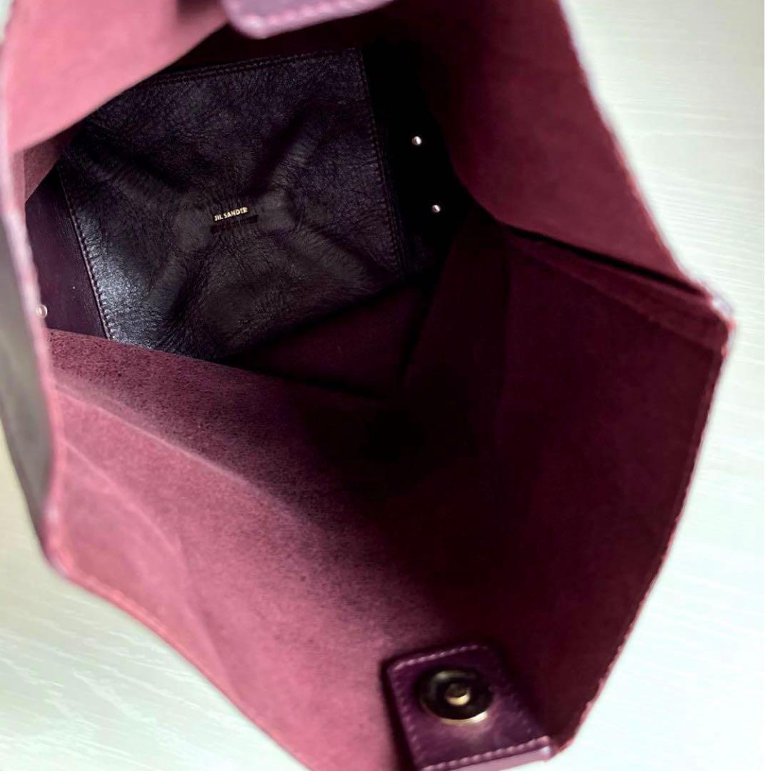 JIlSANDER ジルサンダー レザー クラッチ ボルドーdrawer