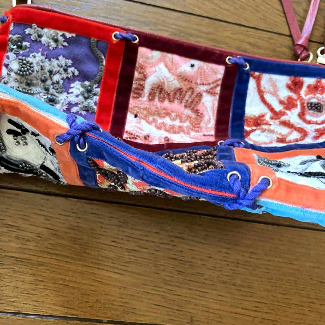 B*い様 新品★JAMIN PUECH★パッチワーク　バッグ　2way ビーズ