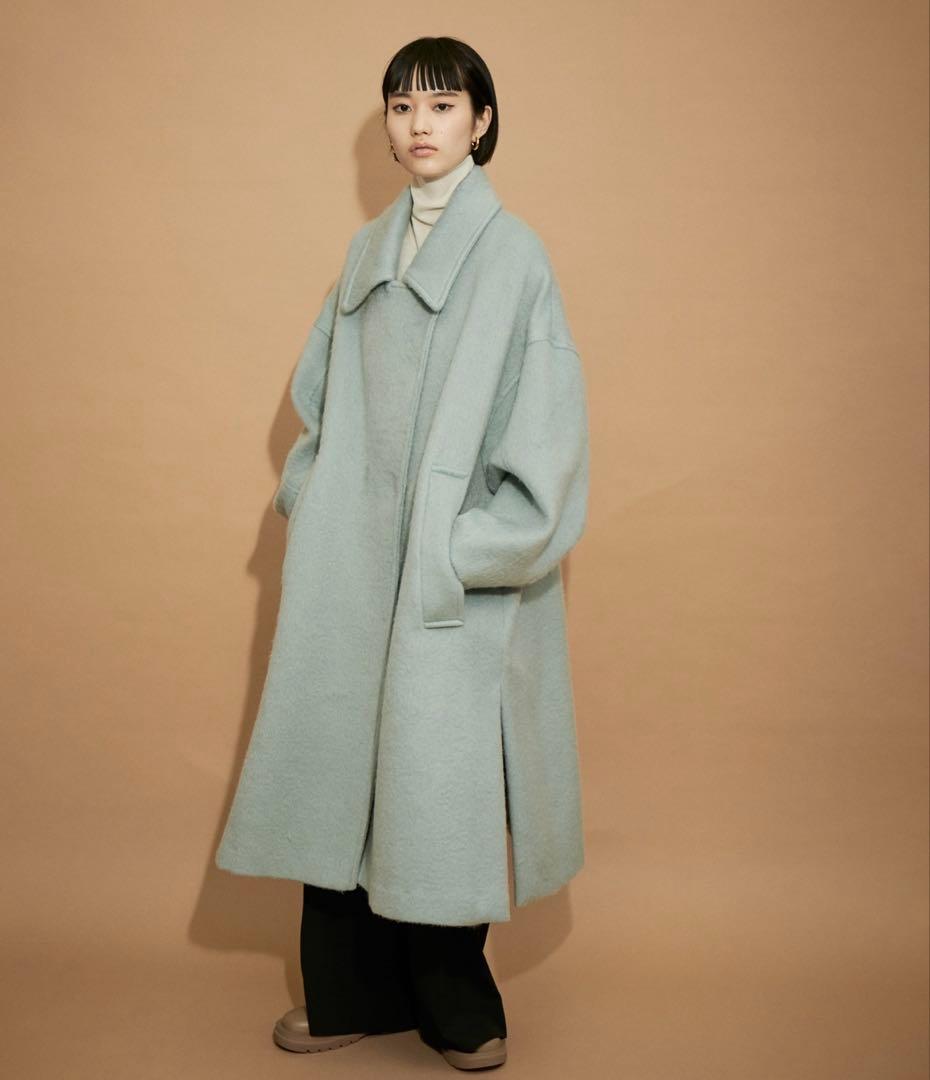 【アダムエロペ】ステンカラーシャギーコート